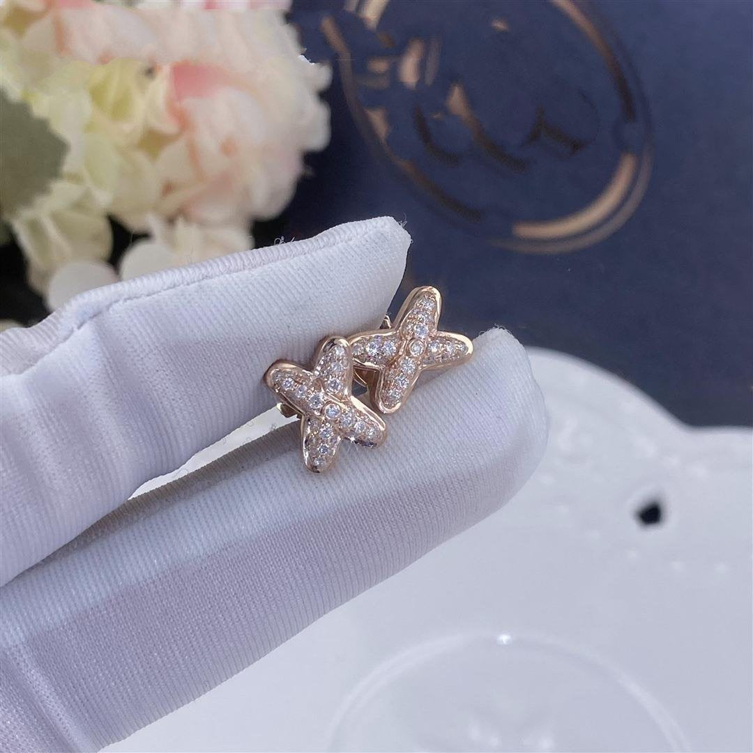 CHAUMET JEUX DE PINK GOLD DIAMOND EARRINGS