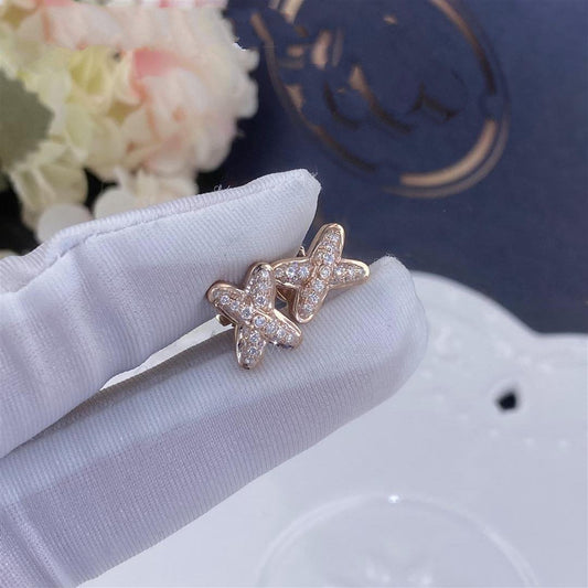 CHAUMET JEUX DE PINK GOLD DIAMOND EARRINGS