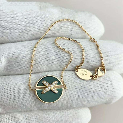 CHAUMET JEUX DE BRACELET MALACHITE PINK GOLD DIAMONDS