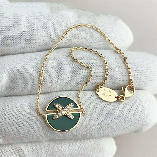 CHAUMET JEUX DE BRACELET MALACHITE PINK GOLD DIAMONDS