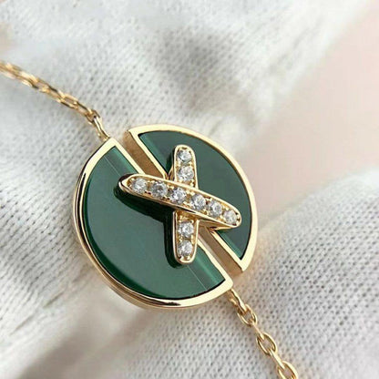 CHAUMET JEUX DE BRACELET MALACHITE PINK GOLD DIAMONDS