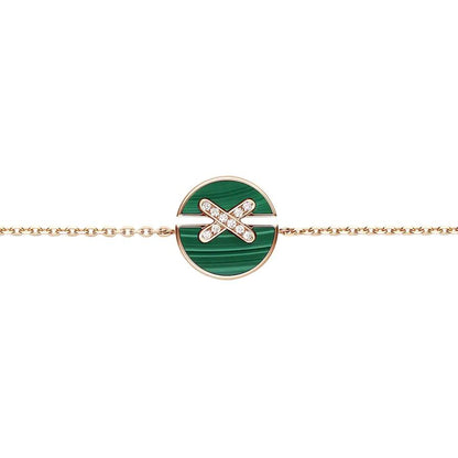 CHAUMET JEUX DE BRACELET MALACHITE PINK GOLD DIAMONDS