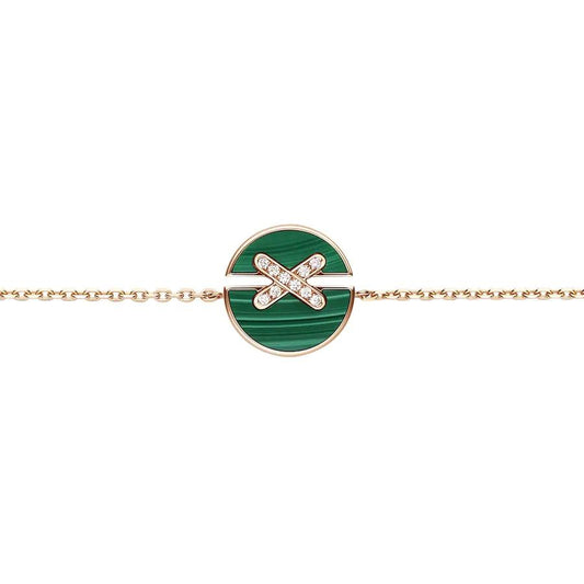 CHAUMET JEUX DE BRACELET MALACHITE PINK GOLD DIAMONDS