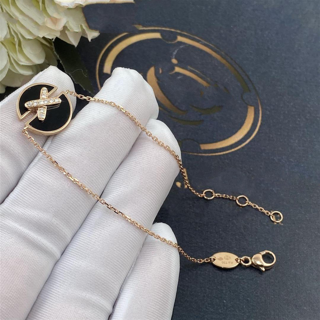 CHAUMET JEUX DE BRACELET ONYX PINK GOLD DIAMOND