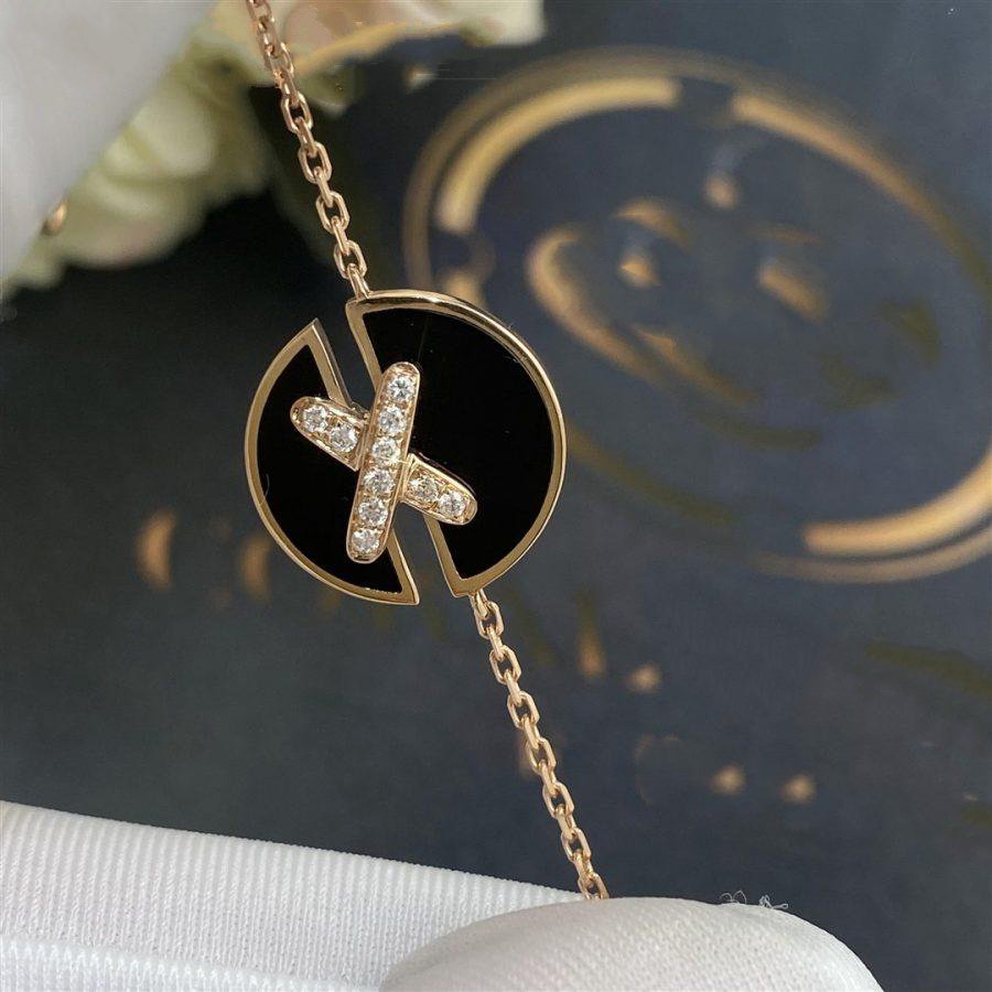 CHAUMET JEUX DE BRACELET ONYX PINK GOLD DIAMOND