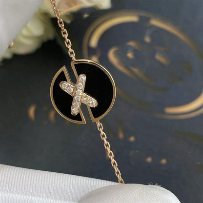 CHAUMET JEUX DE BRACELET ONYX PINK GOLD DIAMOND