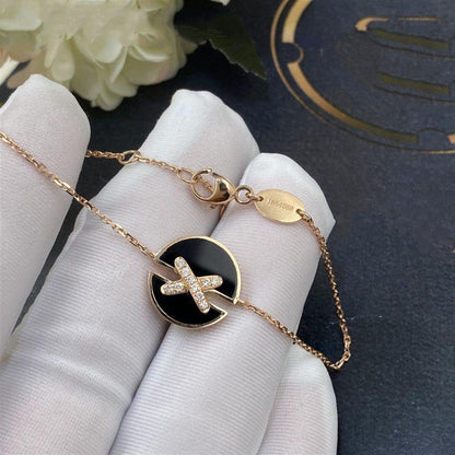 CHAUMET JEUX DE BRACELET ONYX PINK GOLD DIAMOND