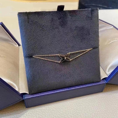 CHAUMET JEUX BRACELET ONYX PINK GOLD 1 DIAMOND