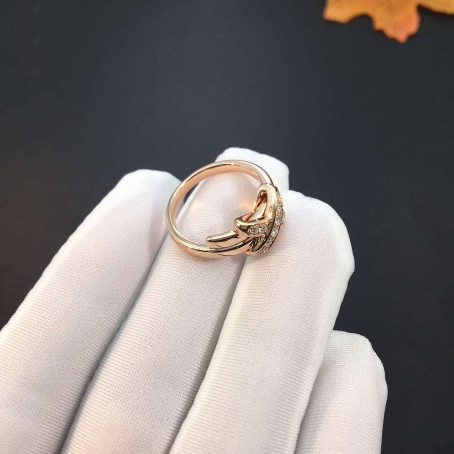 CHAUMET JEUX DE PINK GOLD DIAMOND RING