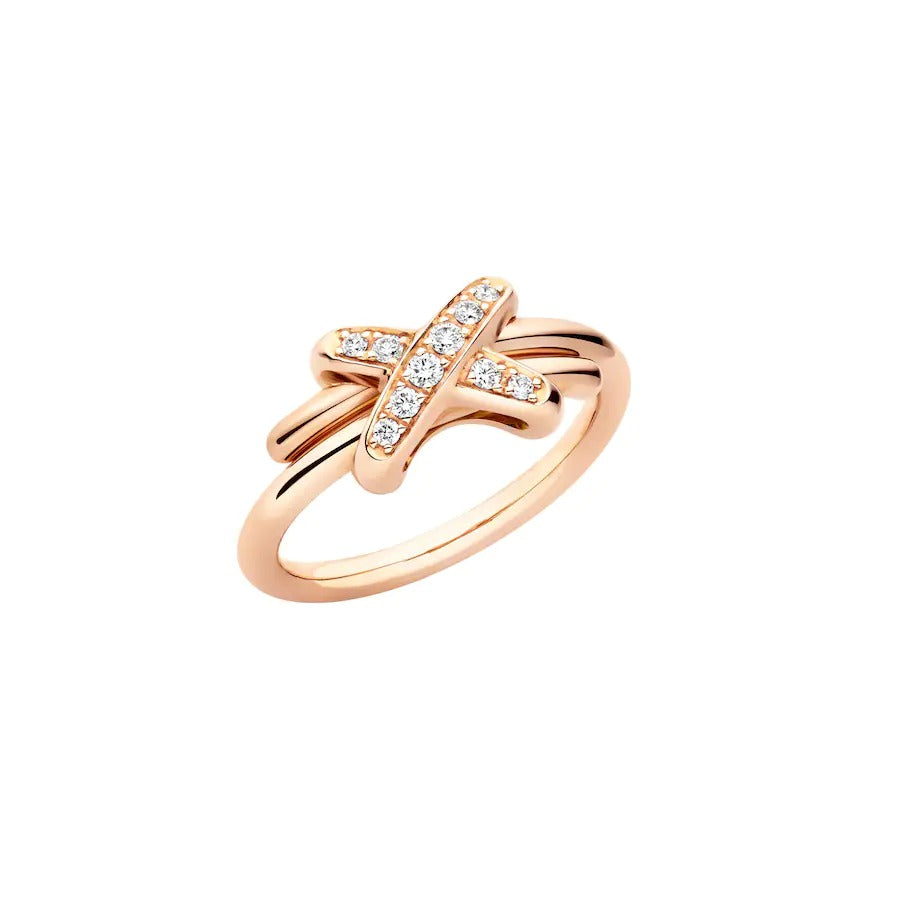 CHAUMET JEUX DE PINK GOLD DIAMOND RING