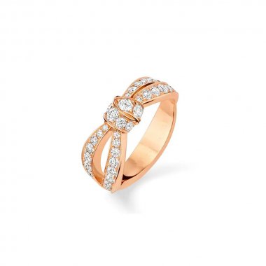 CHAUMET LIENS PINK GOLD DIAMOND RING