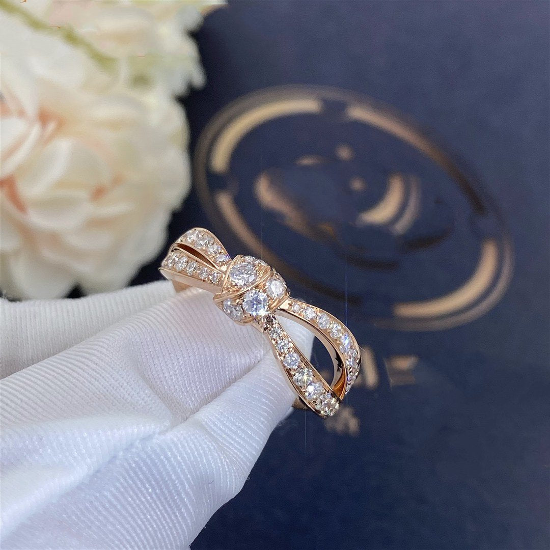 CHAUMET LIENS PINK GOLD DIAMOND RING