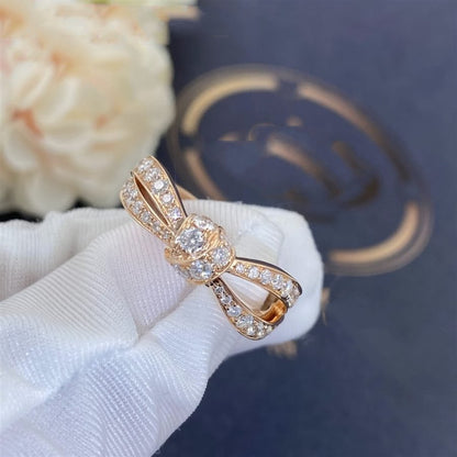 CHAUMET LIENS PINK GOLD DIAMOND RING