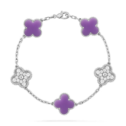VCA CLOVER 5 MOTIF LIGHT PURPLE BRACELET COLLECTION