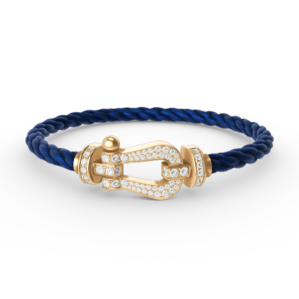 FRED FORCE LARGE HORSESHOE FULL DIAMOND BRACELET GOLD