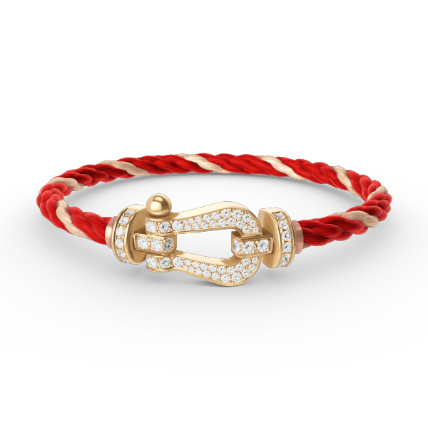 FRED FORCE LARGE HORSESHOE FULL DIAMOND BRACELET GOLD