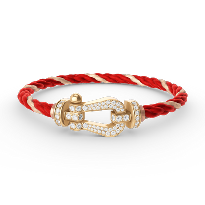 FRED FORCE LARGE HORSESHOE FULL DIAMOND BRACELET GOLD