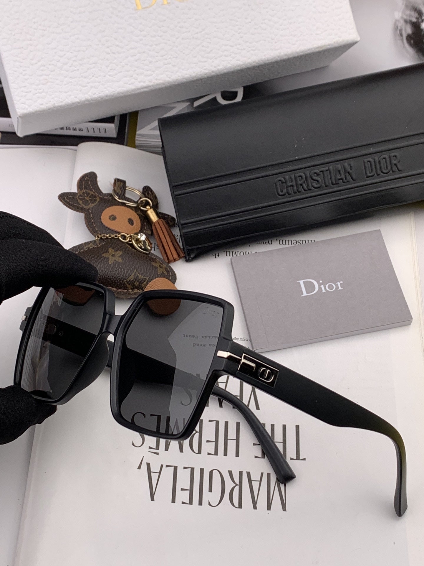 DIOR MONTAIGNE SQUARE SUNGLASSES CD4780 IN ACETATE