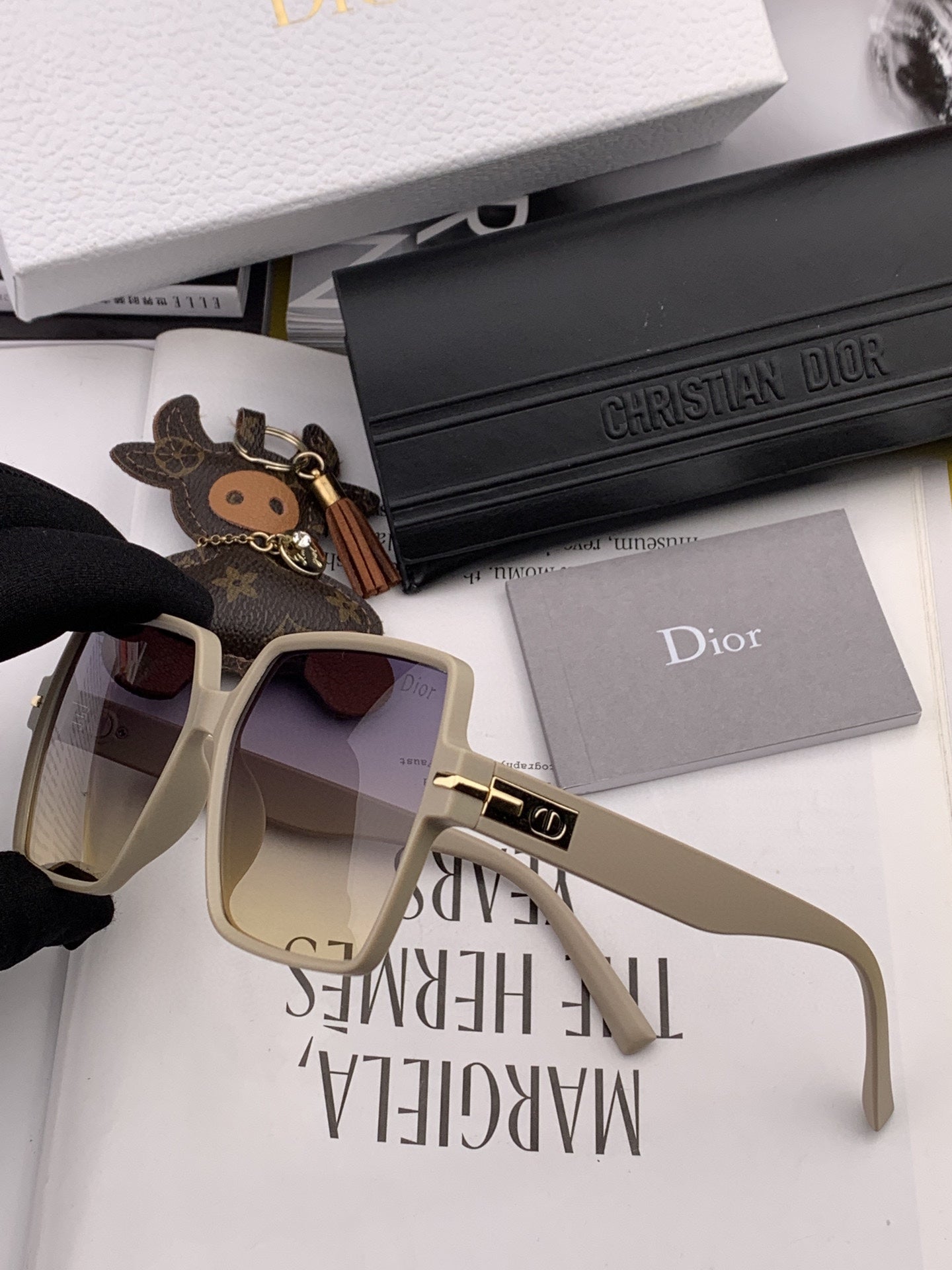DIOR MONTAIGNE SQUARE SUNGLASSES CD4780 IN ACETATE