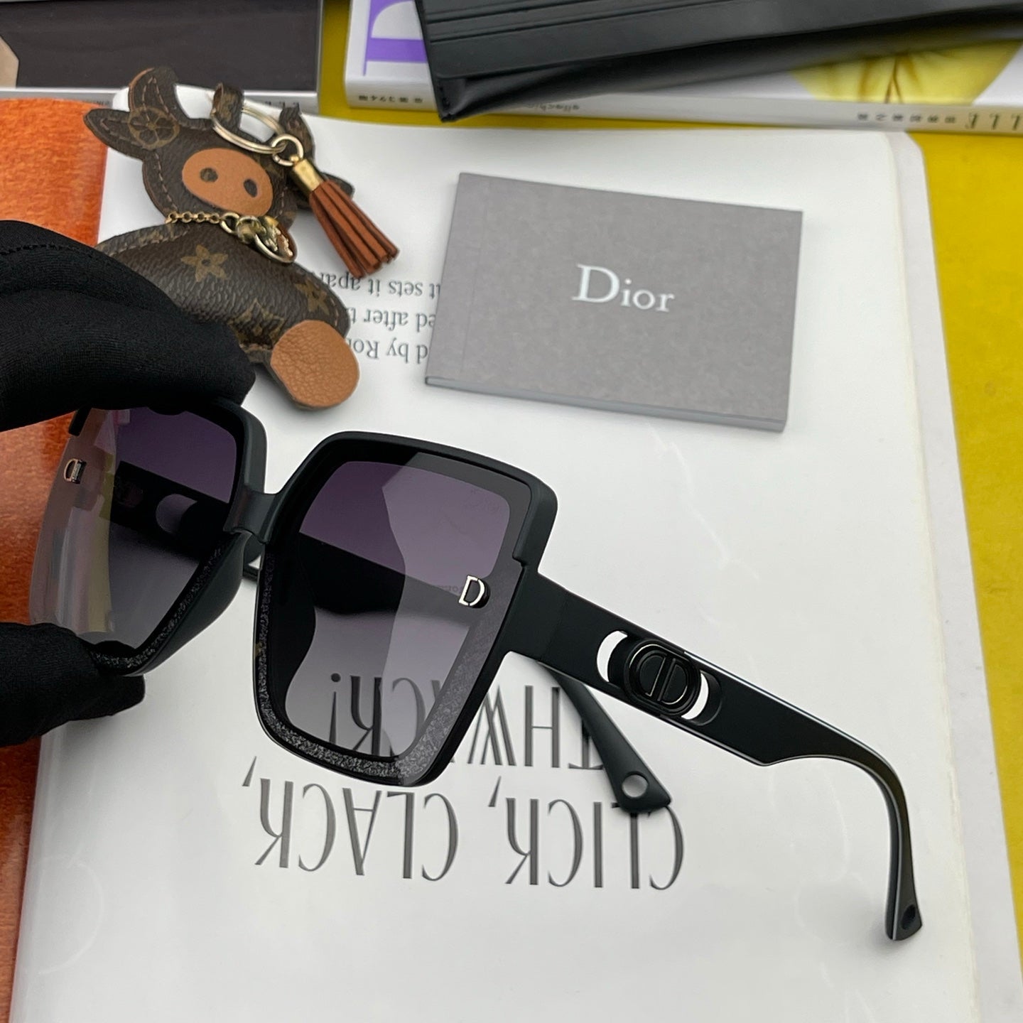 DIOR MONTAIGNE SQUARE SUNGLASSES CD7129 IN ACETATE