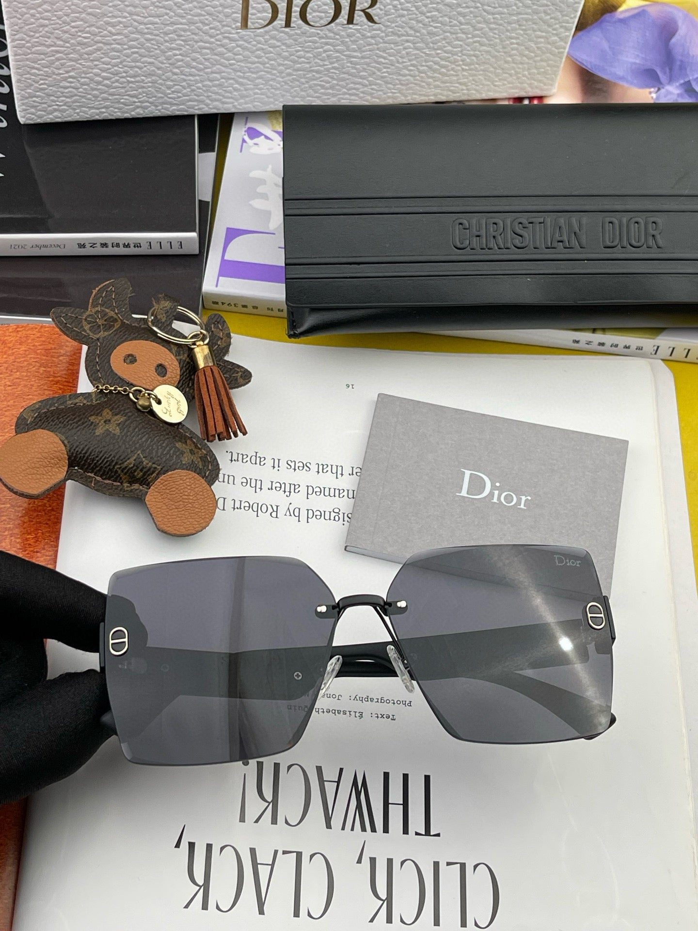 DIOR MONTAIGNE SQUARE SUNGLASSES CD7159 IN ACETATE