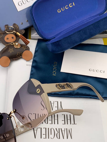 GUCCI EMBOSSED LOGO SQUARE FRAME SUNGLASSES G0296 IN ACETATE AND METAL