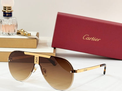 CARTIER SIGNATURE AVIATOR FRAME SUNGLASSES 524543 IN METAL