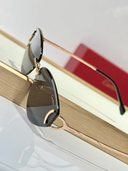 CARTIER TRIANGLE FRAME SUNGLASSES CT0334S IN METAL
