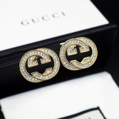 18K Double Gucci Diamonds Earrings