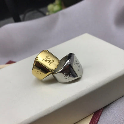 18K Louis Vuitton Monogram Signet Ring