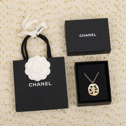 18K  Chanel Script Necklace