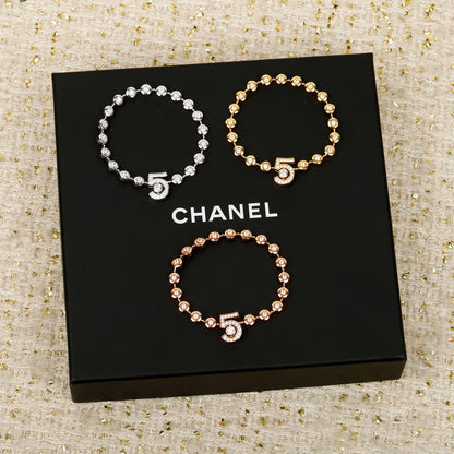 18K  Chanel NO.5 Diamond Gold Bracelet