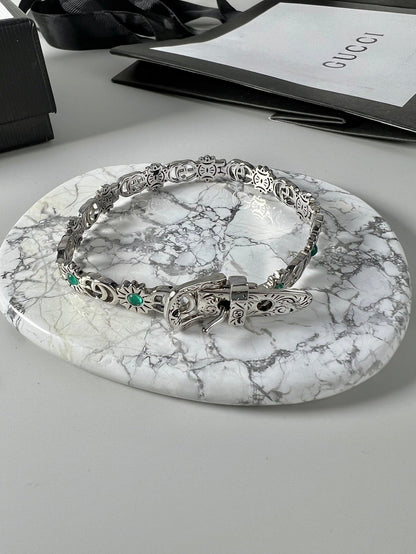 Double Gucci Flowers Bracelet