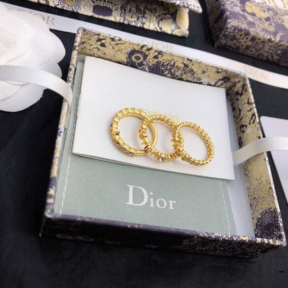 18K Dior Star Set Of Three Rings