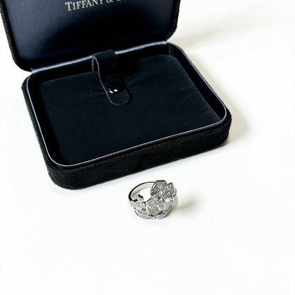 18K Tiffany Flower Diamond Ring