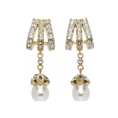 18K Celine Vintage Pearls Earrings
