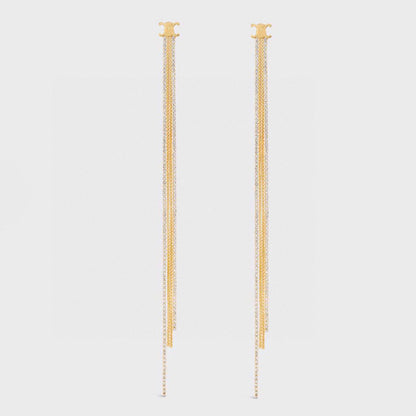 18K Celine Diamonds Long Earrings