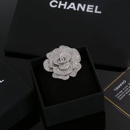 18K  Chanel Camellia Diamonds Brooch
