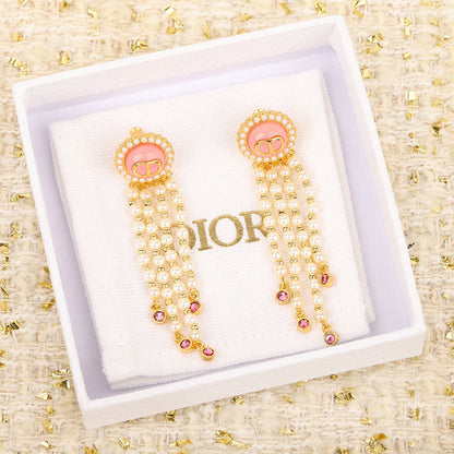 18K Petit Dior Tassel Earrings