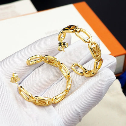 18K Louis Vuitton My Chain Earrings