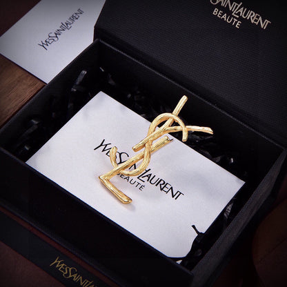 18K YSL Vintage Brooch
