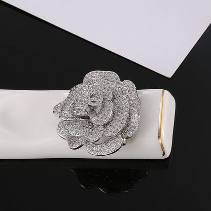 18K  Chanel Camellia Diamonds Brooch