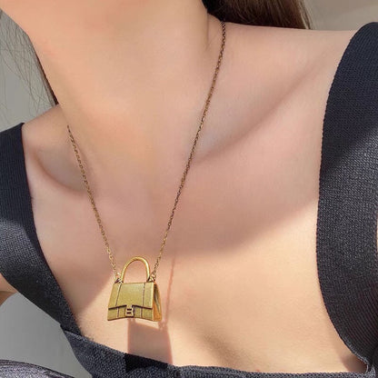18K Balenciaga Hourglass Bag Necklace
