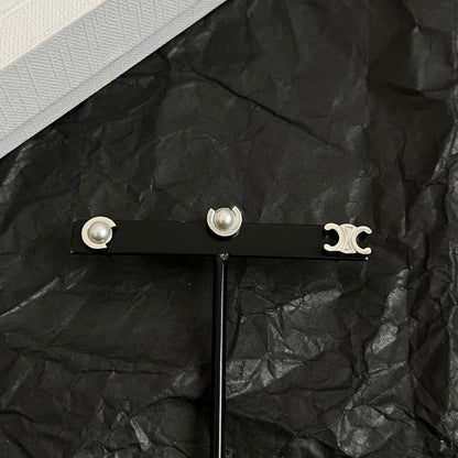 18K Celine Pearl Gold Earrings