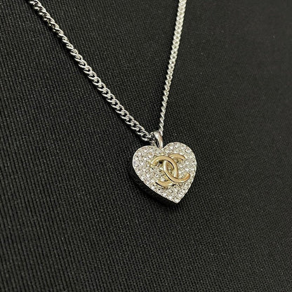 18K  Chanel Diamond Heart Necklace