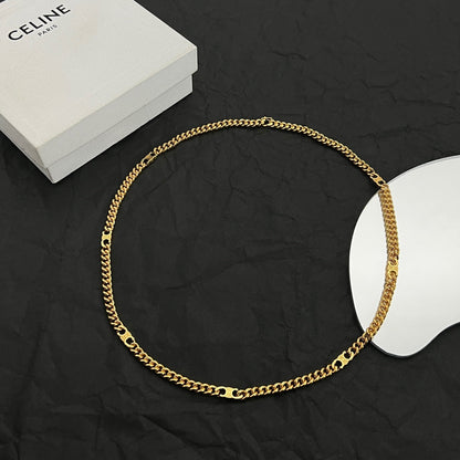 18K Celine Gourmette Chain Necklace