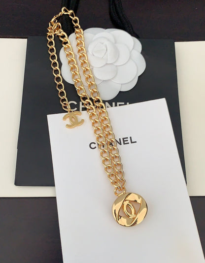 18K  Chanel Diamond Chain Necklace