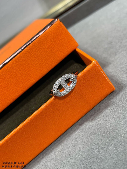 18K Farandole Diamond Hermes Ring