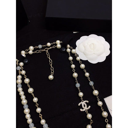 18K  Chanel Long Pearl Necklace