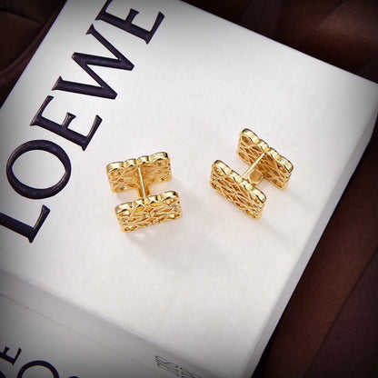 18K LOEWE Anagram Cube Diamonds Earrings